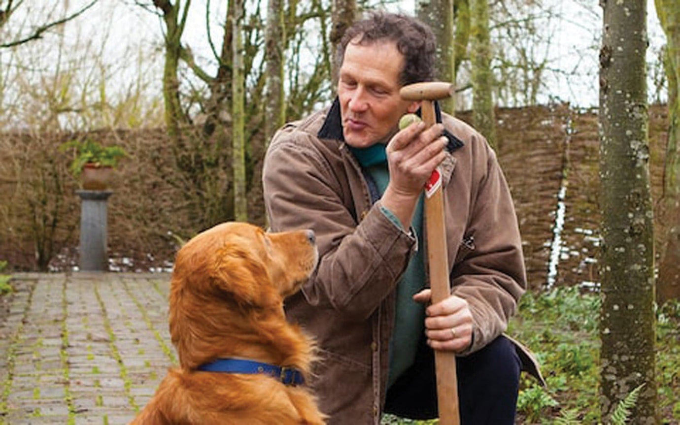 Monty Don with golden retriever