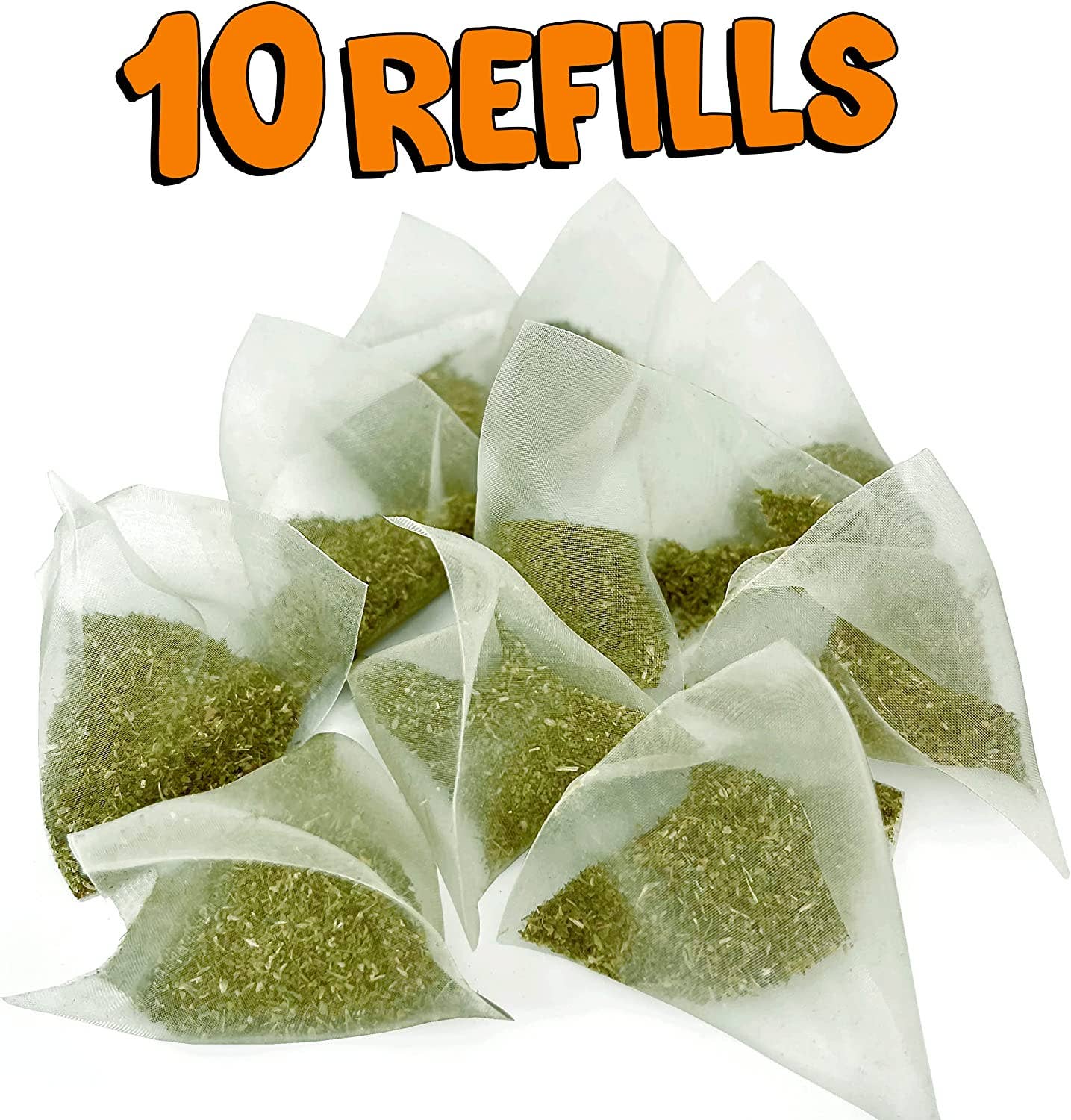 Tegan Cath Ail-lenwi MyMeow Krazy Moronen gyda 10 Bag Te Catnip