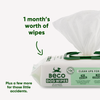 Beco Bamboo Dog Wipes, Unscented, 80 pack
