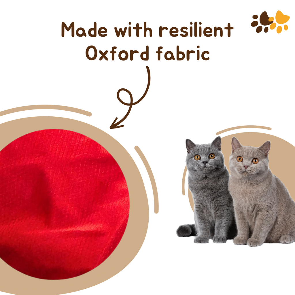 Twnnel Cath Hir Coch Cryfhau MyMeow Rhyngweithiol, 125cm