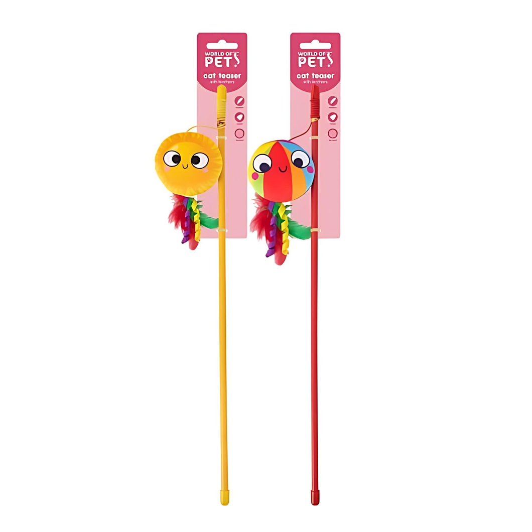 MyMeow a Byd Anifeiliaid Anwes Pluog Plethu Cat ymlid