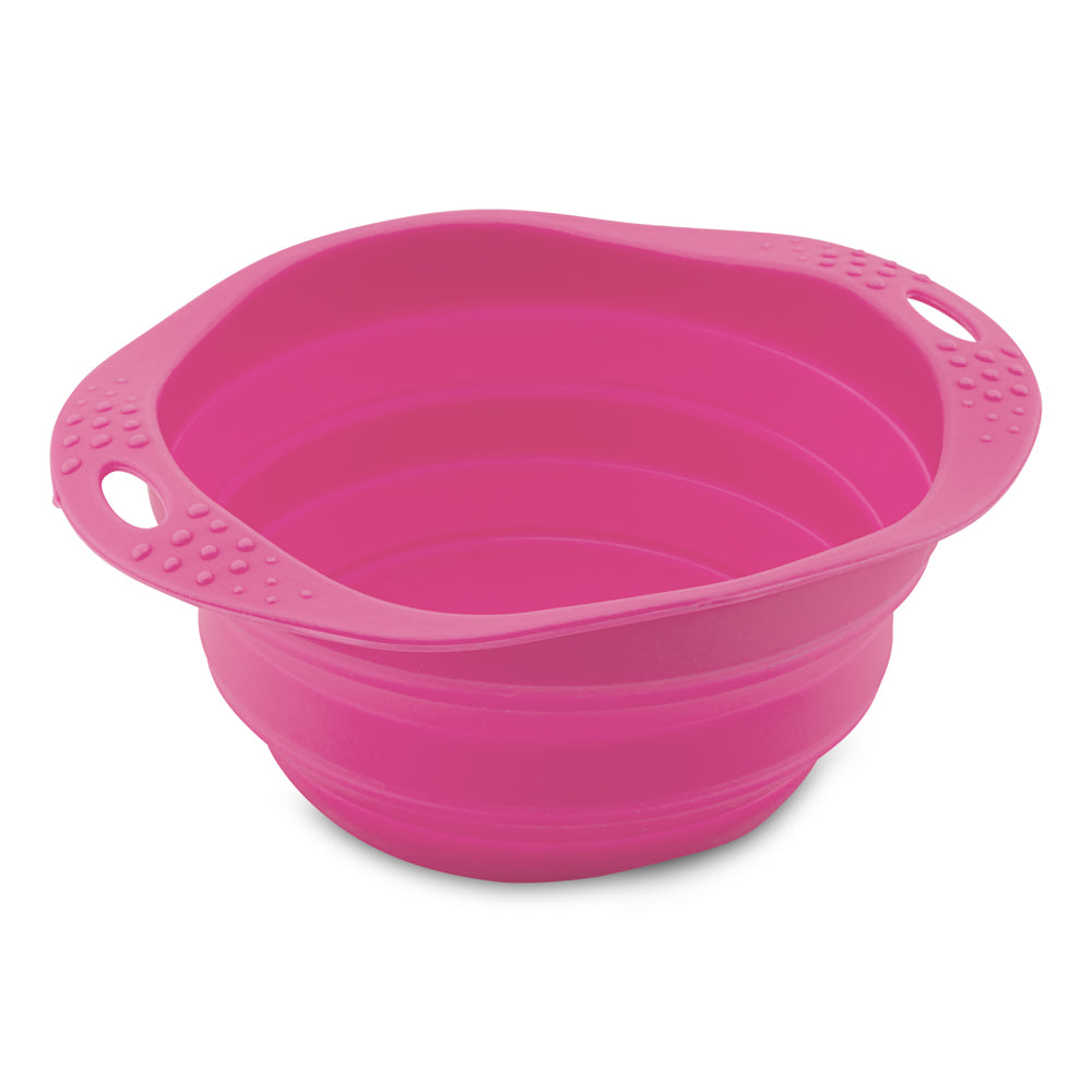 Beco Collapsible Travel Bowl, Pink, Medium