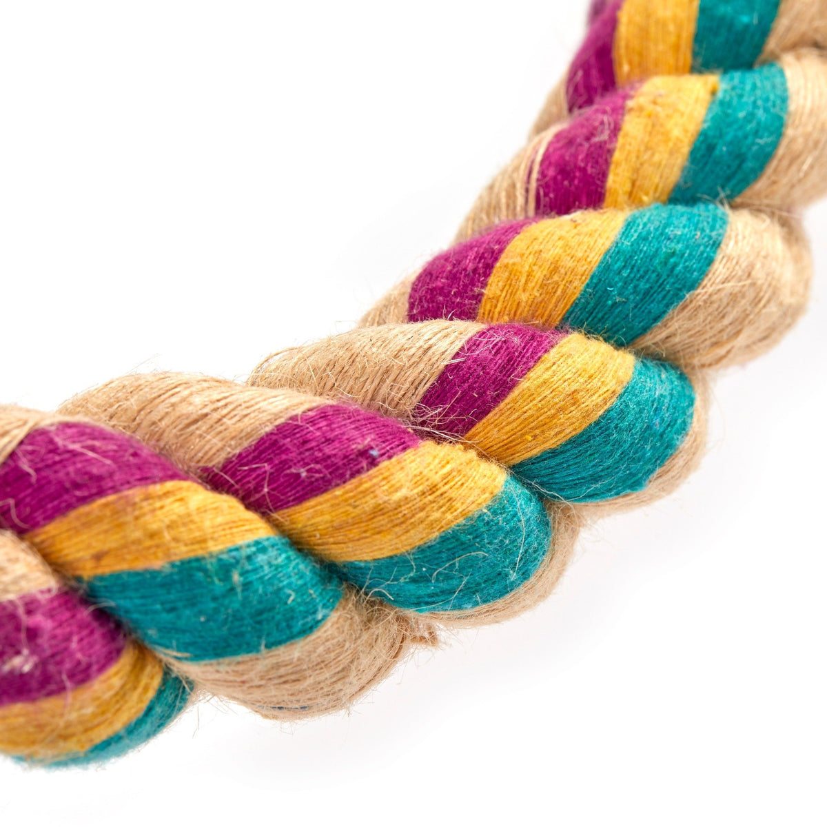 Large Fuzzy Rope Green & Wild's Big Rope 3 Knot, Eco Toy ★★★★★ – My Pet Matters