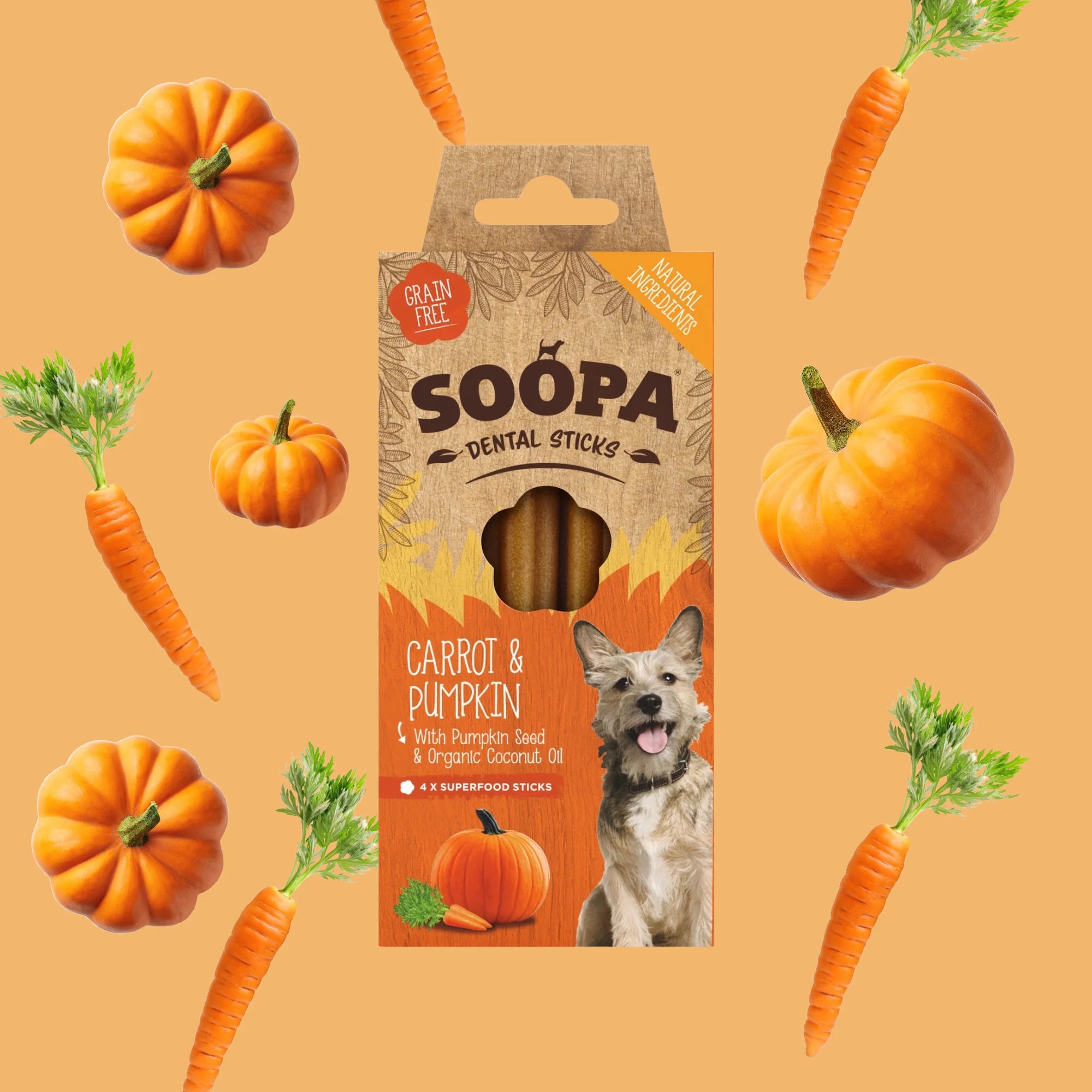 Soopa Carrot & Pumpkin Dental Sticks
