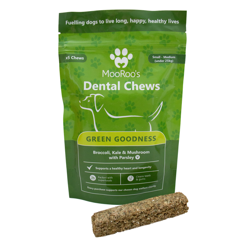 MooRoo's Green Goodness Dental Chews (Small-Medium Dogs)