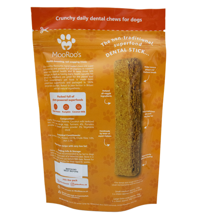 Cnoi Deintyddol Pwmpen Pwmp MooRoo (Cŵn Bach a Chanolig)