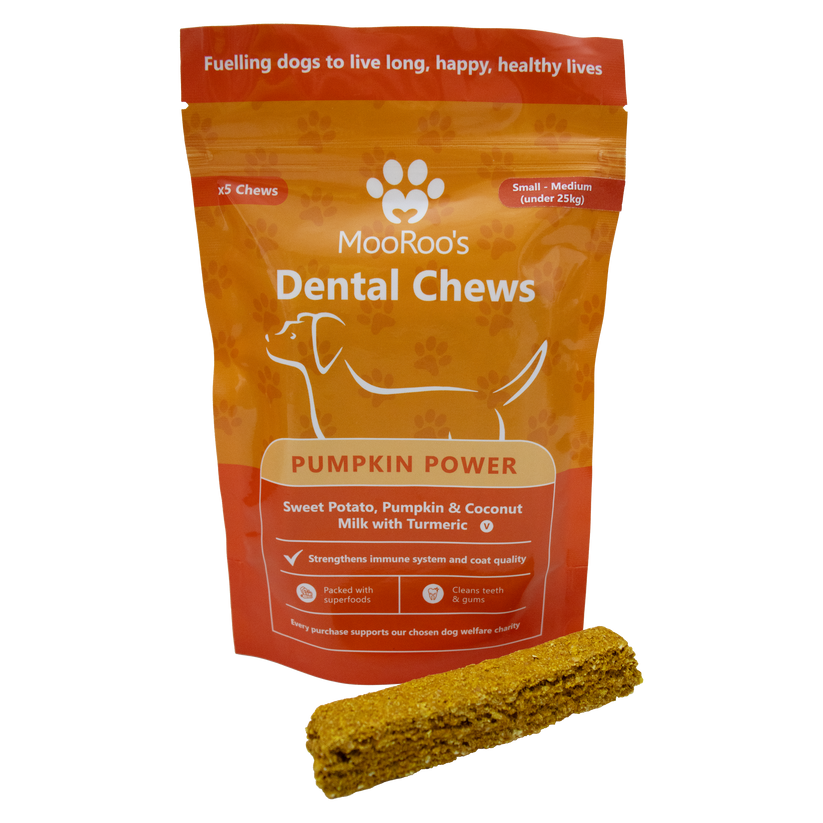 MooRoo's Pumpkin Power Dental Chews (Small-Medium Dogs)