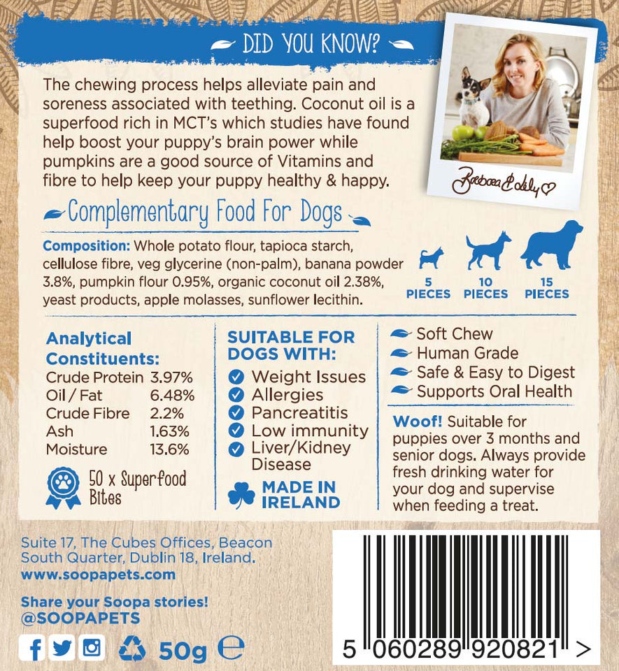 Soopa Banana & Pumpkin PUPPY Healthy Bites