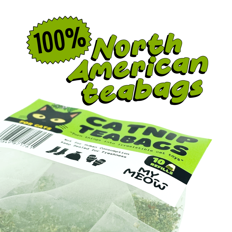 MyMeow Catnip Teabags, 10 Refill North American 100% Natural