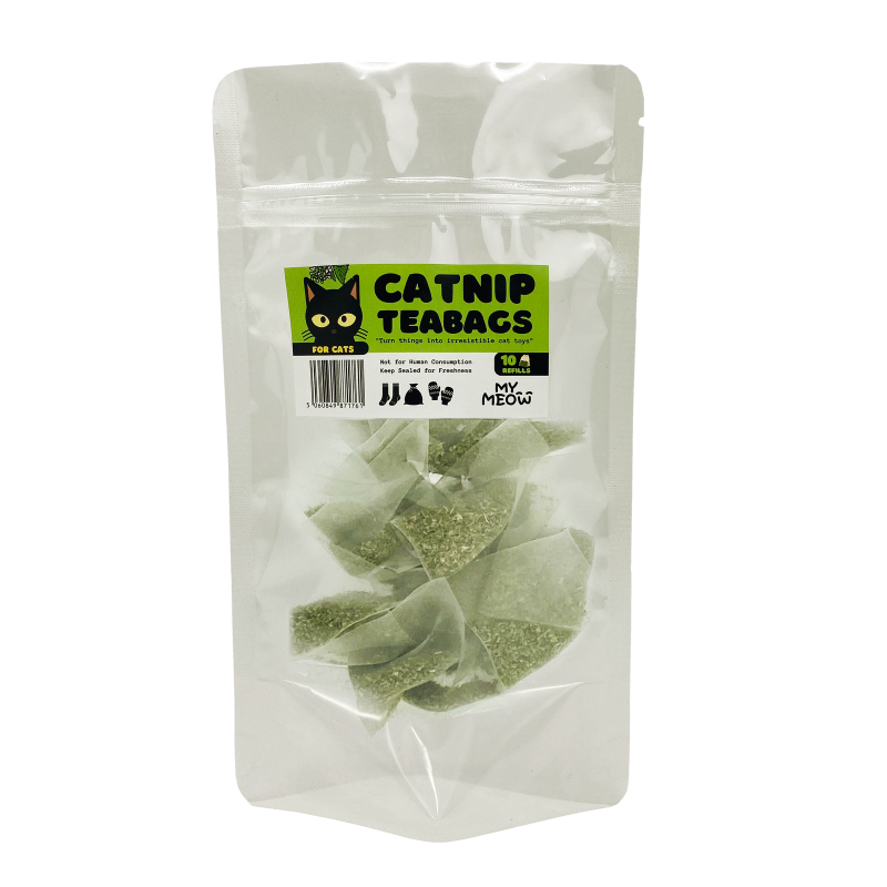 MyMeow Catnip Teabags, 10 Refill North American 100% Natural