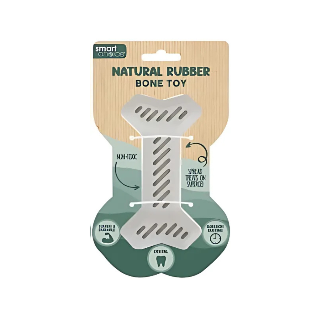 WufWuf & SC Natural Rubber Bone Toy – Purple