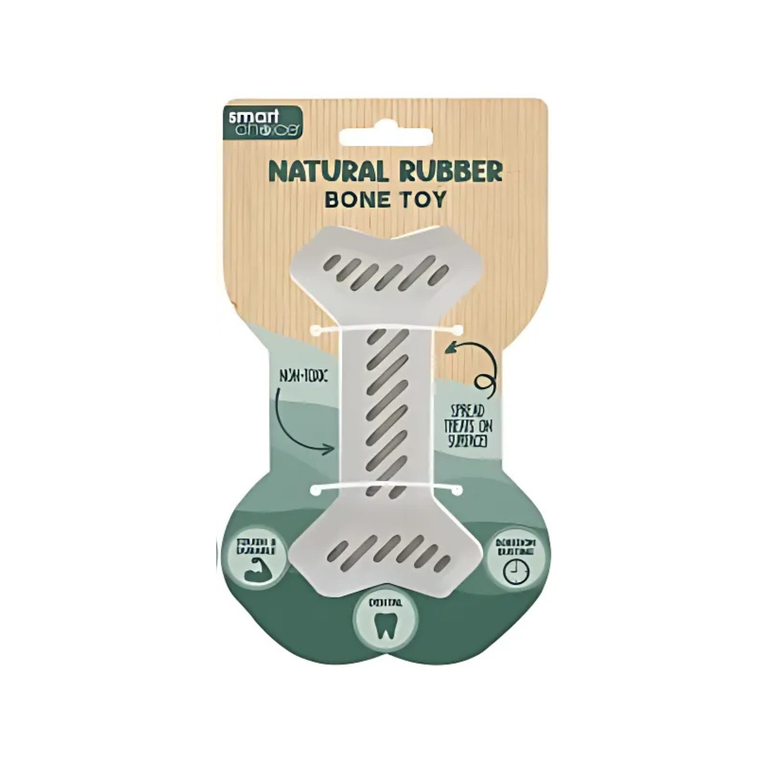 WufWuf & SC Natural Rubber Bone Toy – Purple