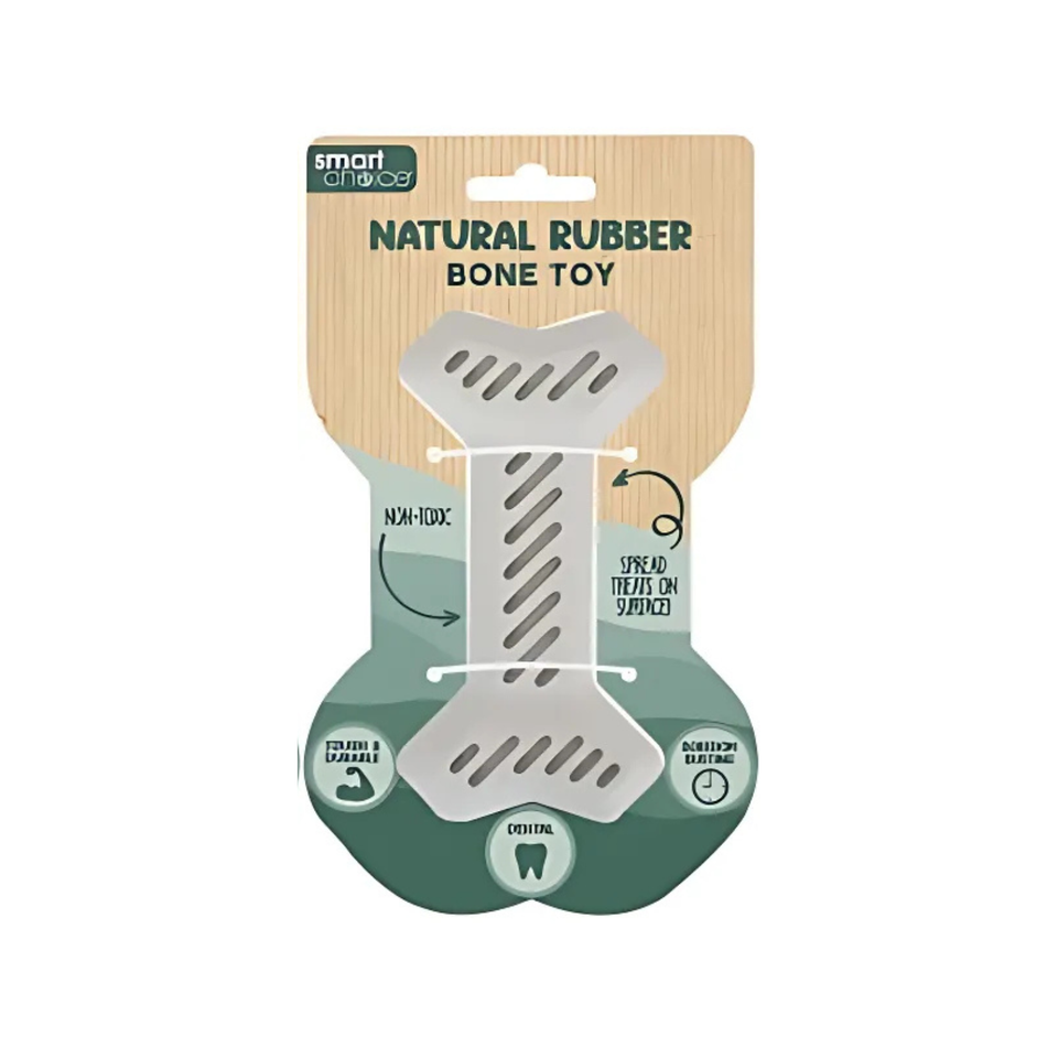 WufWuf & SC Natural Rubber Bone Toy – Purple