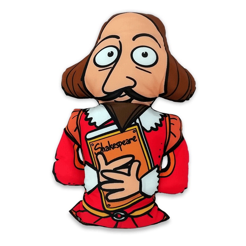 WufWuf Shakespeare Squeaky Plush Dog Toy, The Bard's Bark!